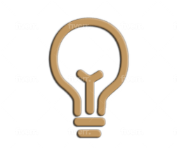 About Page Bulb Icon in Gold